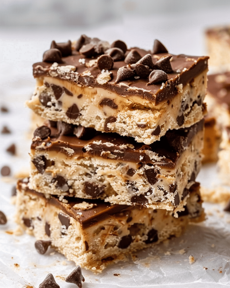 No-Bake Chocolate Cookie Dough Bars