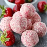 No-Bake Strawberry Cheesecake Protein Balls