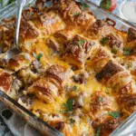 Overnight Croissant Breakfast Casserole