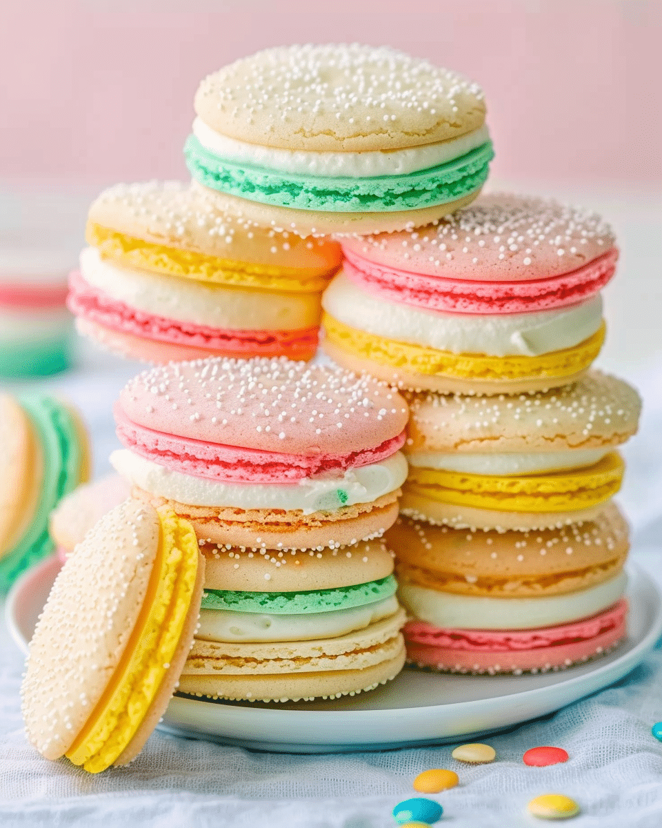 Pastel Sugar Cookie Sandwiches