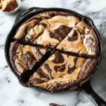 Peanut Butter Swirl Brownie Skillet