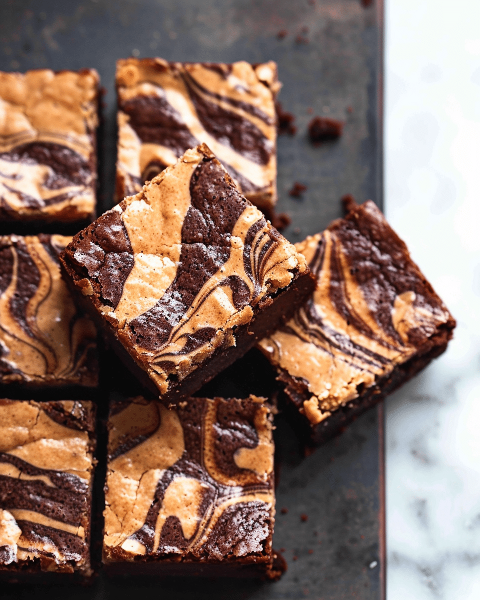 Peanut Butter Swirl Brownies