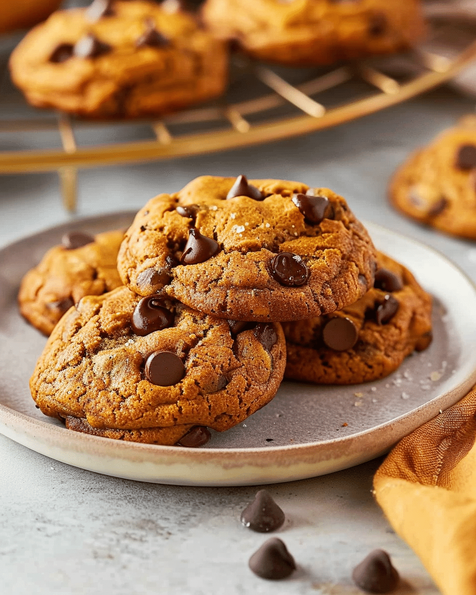 Pumpkin Spice Chocolate Chip Cookies