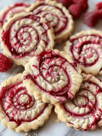 Raspberry Swirl Shortbread Cookies