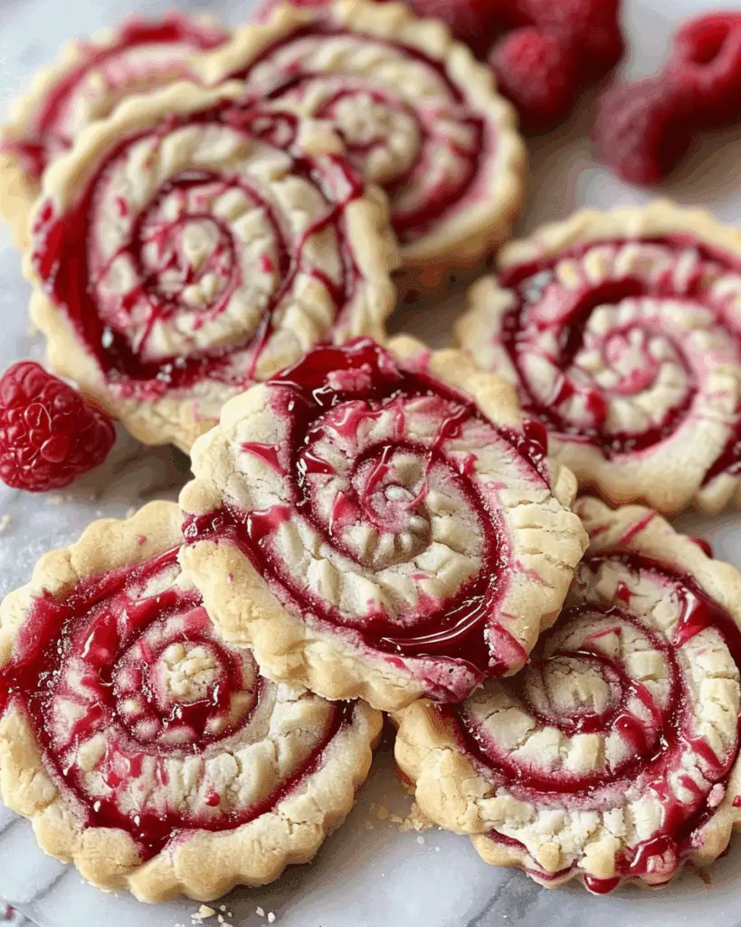 Raspberry Swirl Shortbread Cookies | Cheryl's Cooking