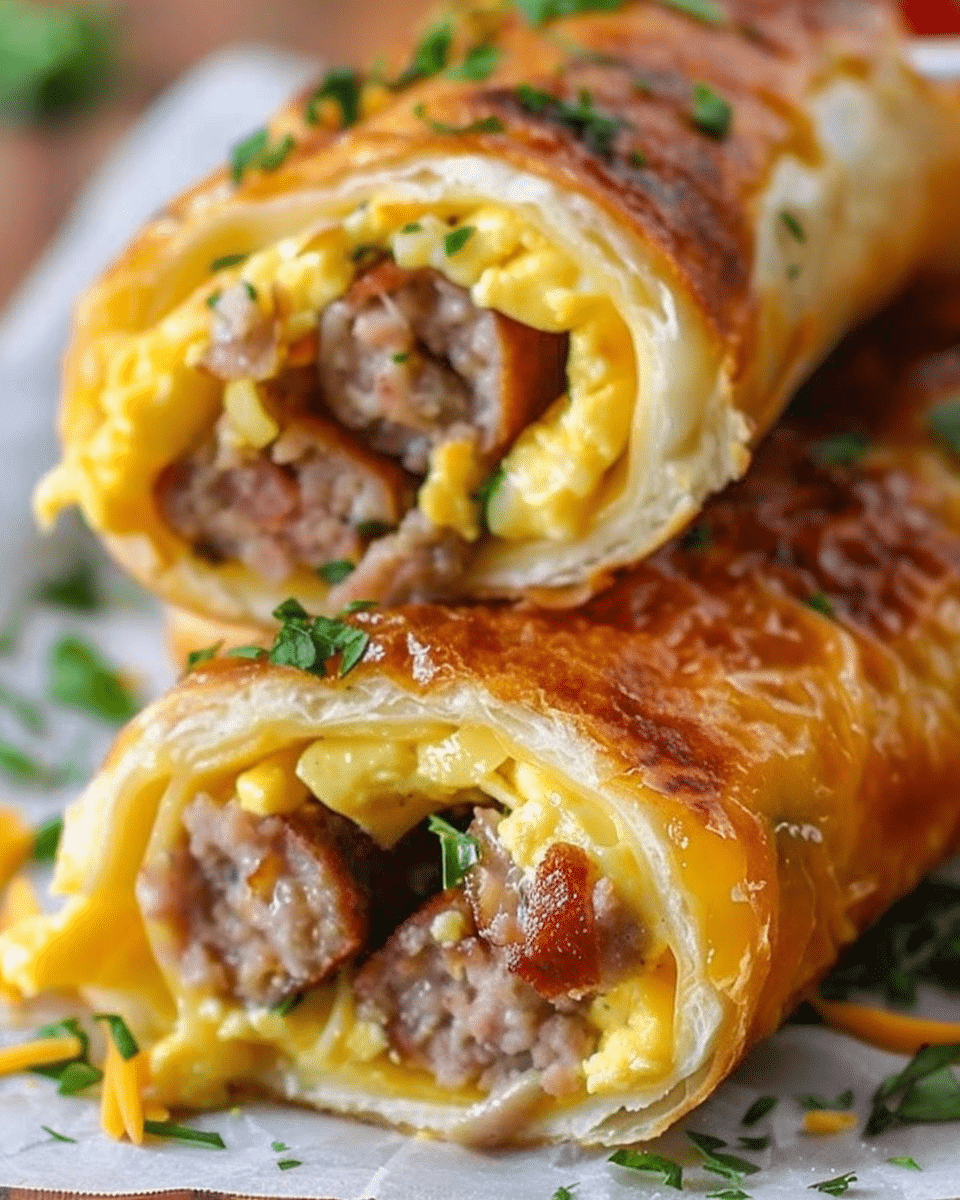 Sausage, Egg and Cheese Breakfast Roll-Ups