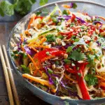 Spring Roll Salad with Spicy Ginger Dressing