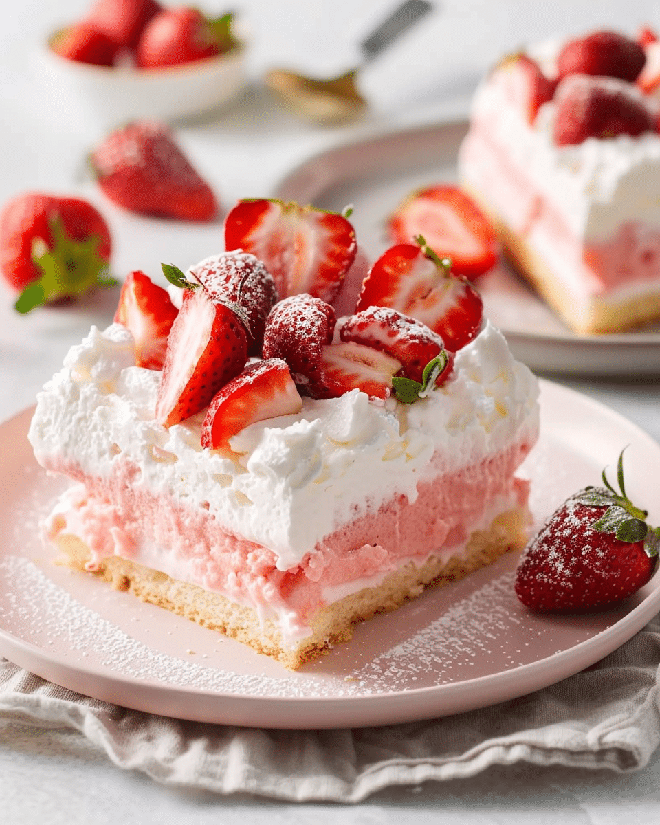 Strawberry Cloud Cake