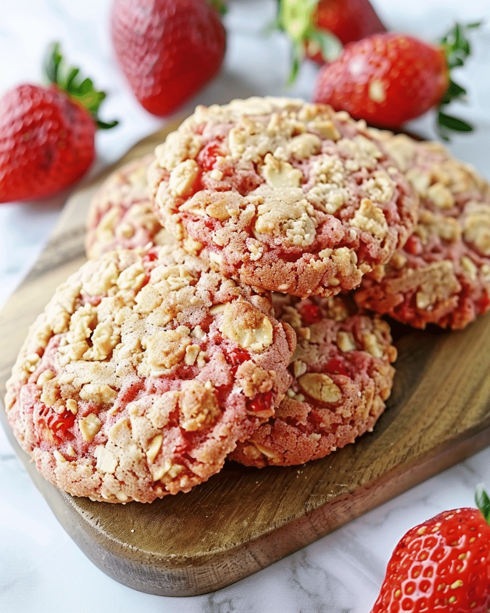 Strawberry Crunch Cookies