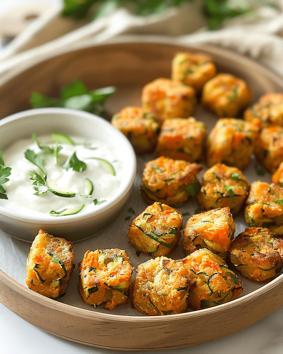 Sweet Potato Zucchini Tots