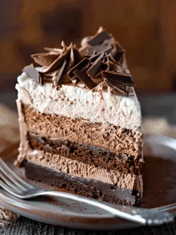 Triple Chocolate Mousse Cake