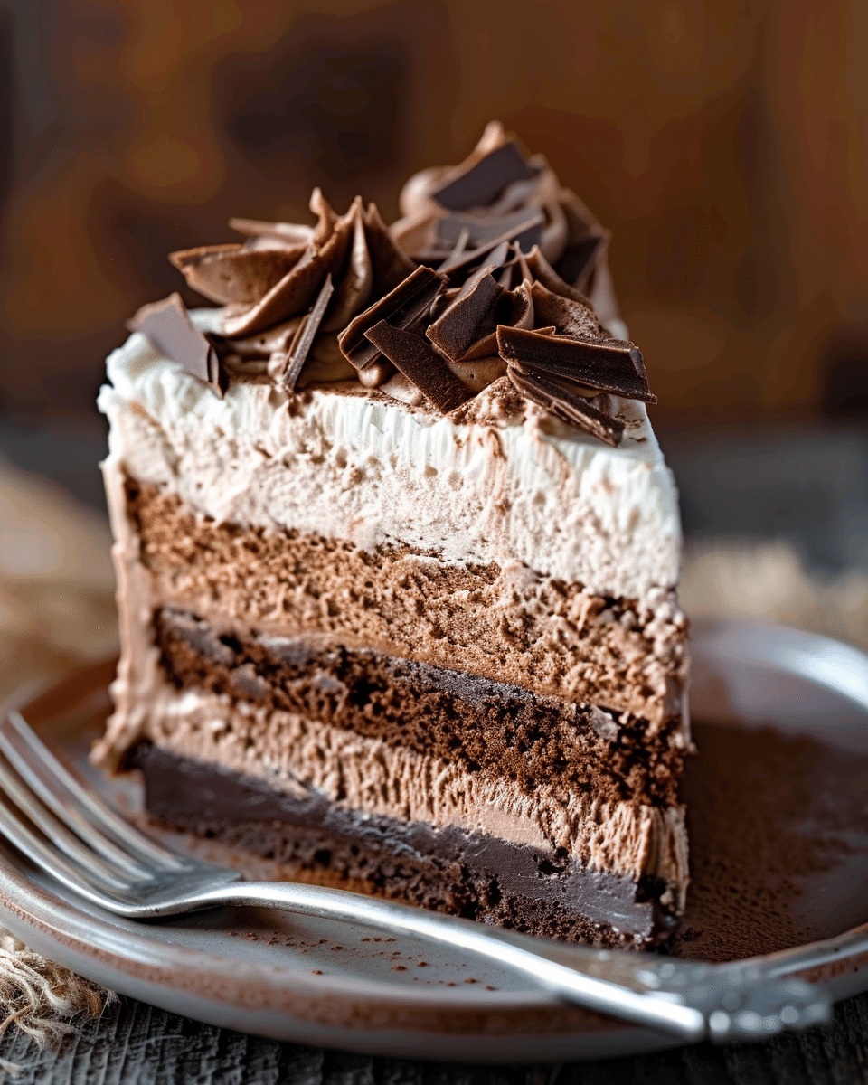 Triple Chocolate Mousse Cake