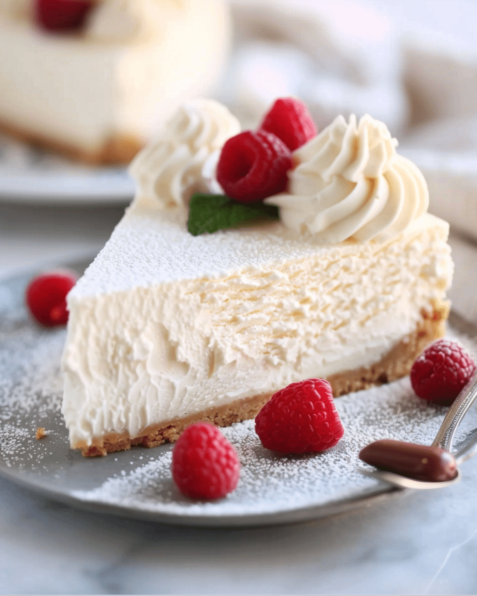 Vanilla Bean White Chocolate Mousse Cheesecake