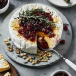 Baked Brie with Cranberry Sauce