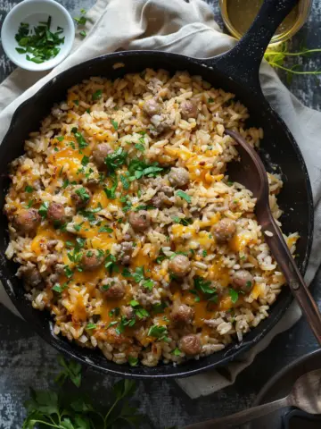 Cheesy Sausage Rice Skillet 7 Cheesy Sausage Rice Skillet