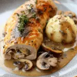 Chicken Ballotine with Mushroom Sauce