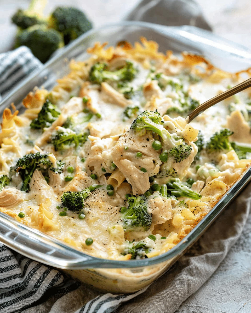 Chicken and Broccoli Alfredo Bake