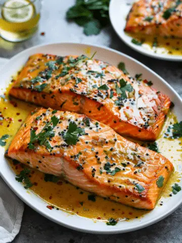 Coconut Curry Salmon with Garlic Butter