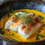 Coconut Saffron Poached Fish