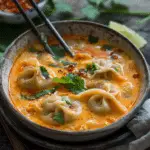Creamy Thai Red Curry Dumpling Soup