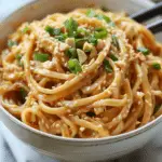Dan Dan Style Szechuan Noodles with Creamy Peanut Sauce