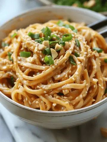 Dan Dan Style Szechuan Noodles with Creamy Peanut Sauce