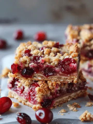 Easy Cranberry Crumb Bars