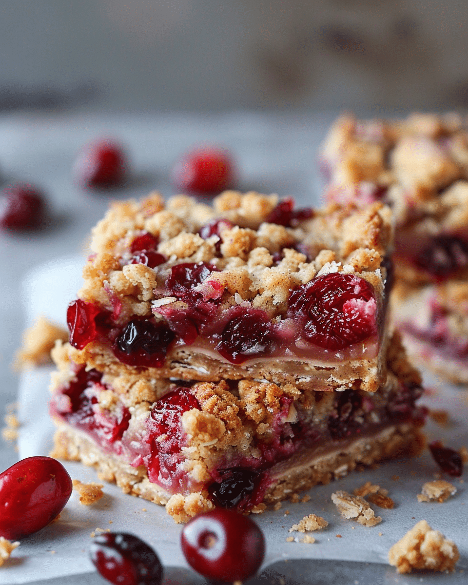 Easy Cranberry Crumb Bars