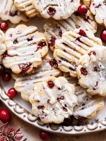 Easy Cranberry Orange Shortbread Cookies