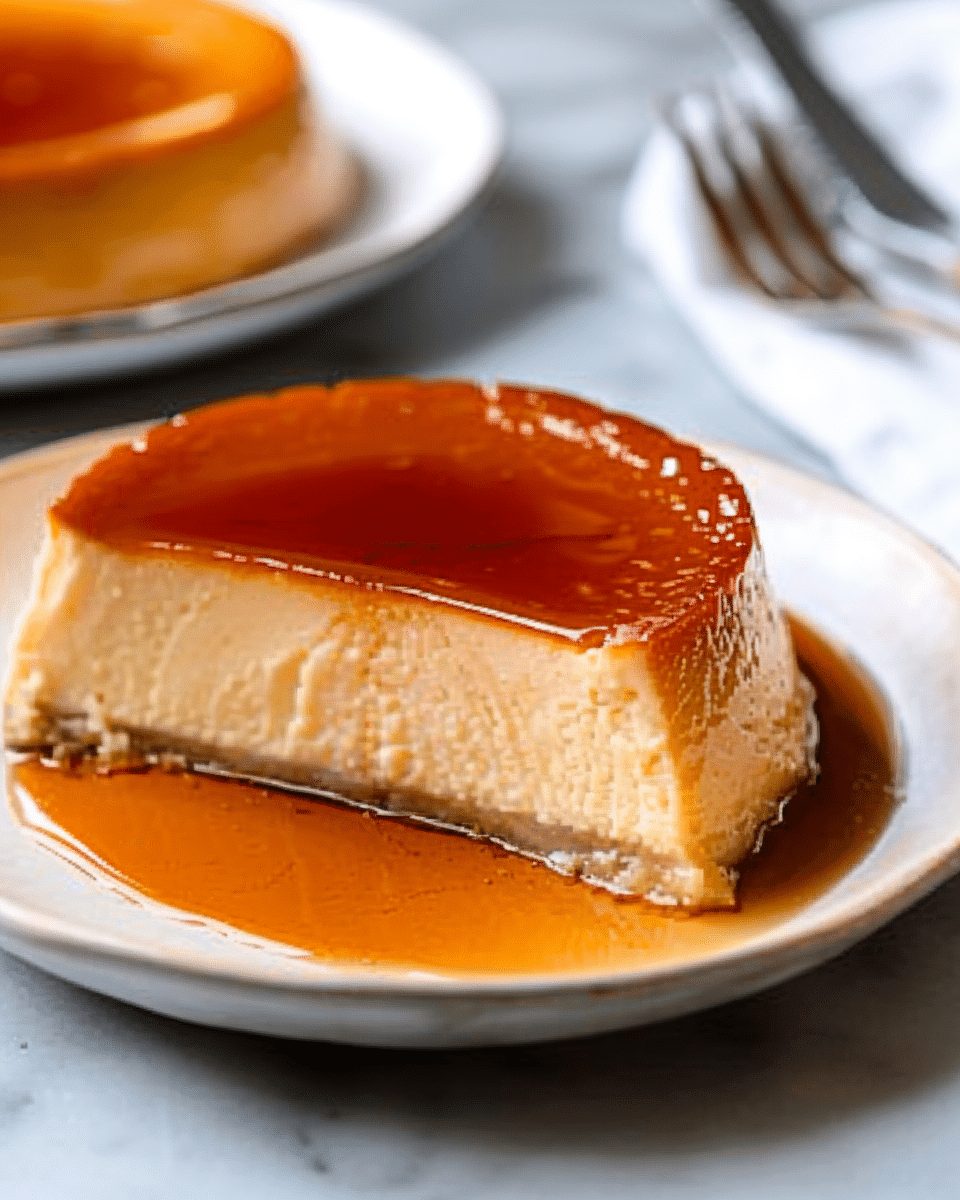 Flan with Caramel Sauce
