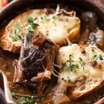 French Onion Short Rib Soup with Gruyère Toast