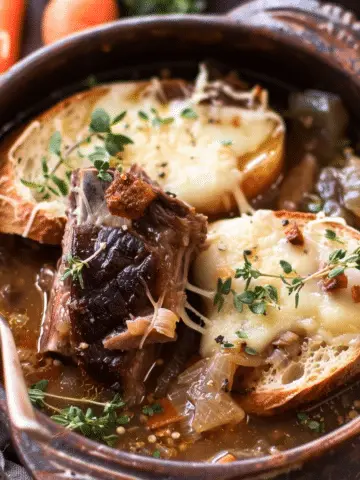 French Onion Short Rib Soup with Gruyère Toast