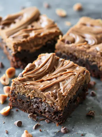 Fudgy Peanut Butter Swirl Brownies