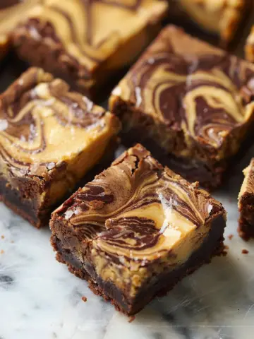 Fudgy Peanut Butter Swirl Brownies