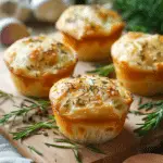Garlic Rosemary Focaccia Muffins