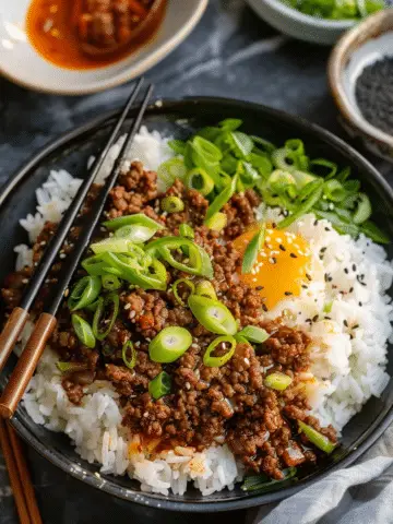 Korean Ground Beef Bowl