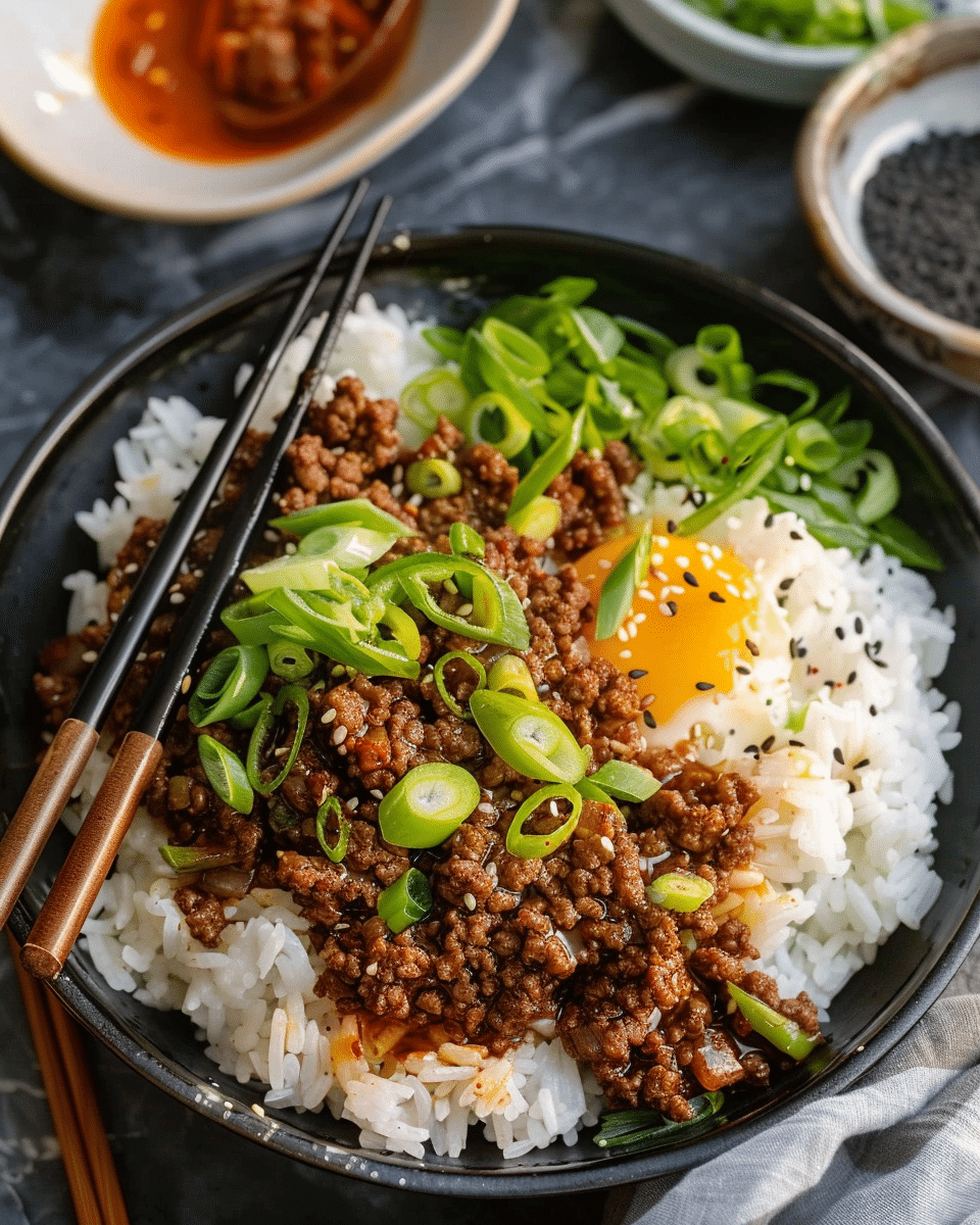 Korean Ground Beef Bowl