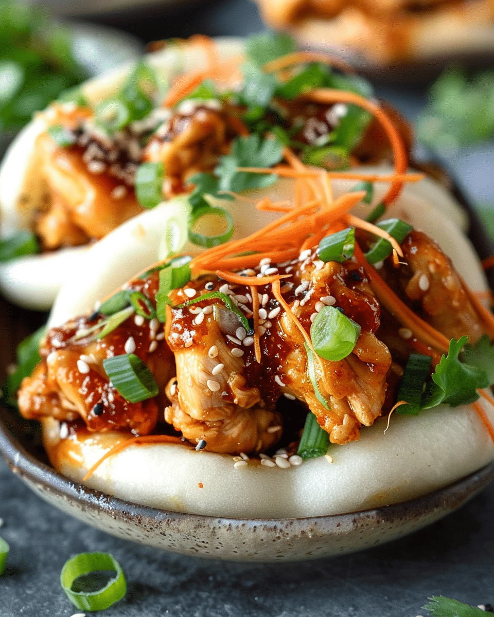 Korean‑Style Chicken Bao Buns