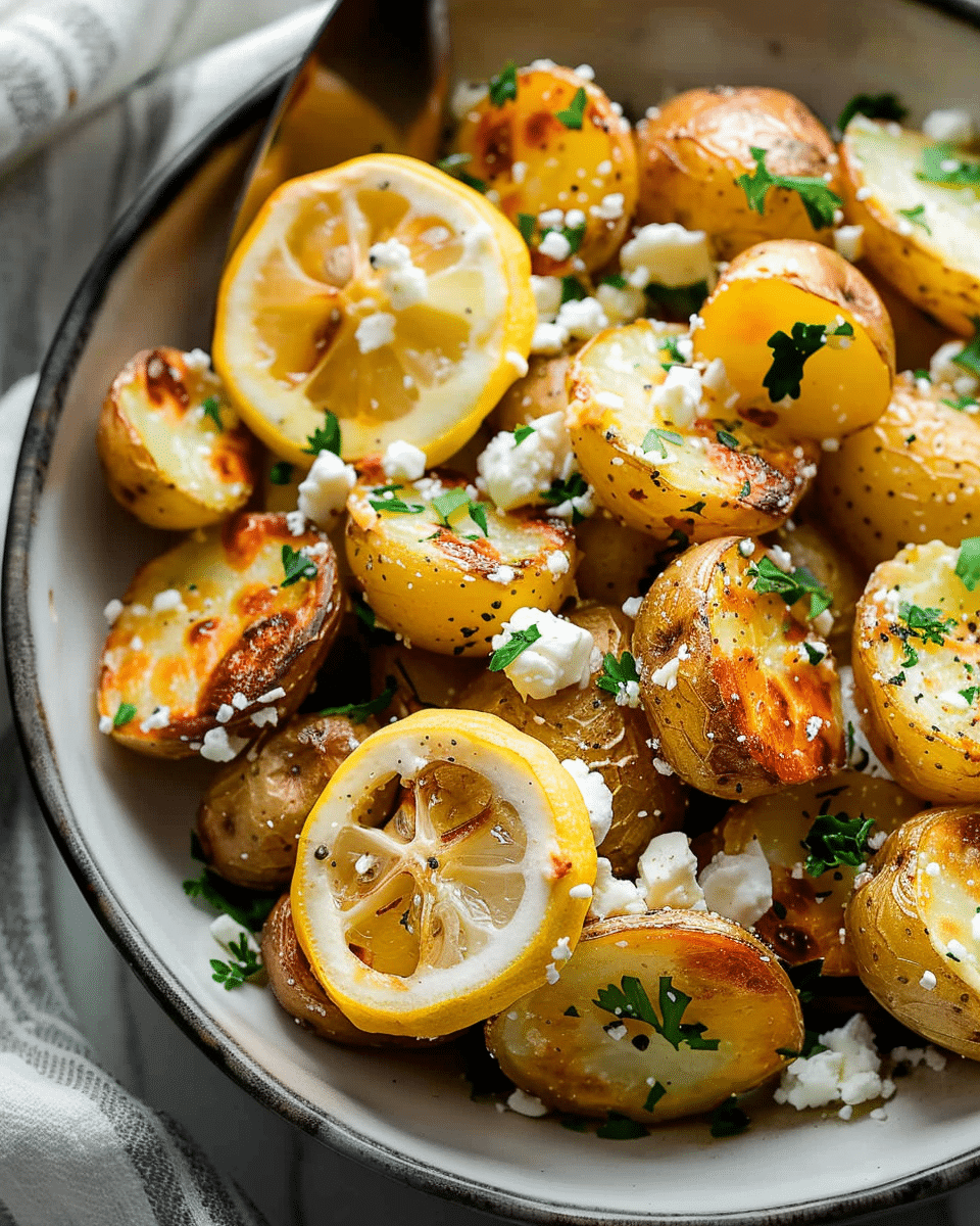 Lemon & Feta Oven‑Roasted Potatoes