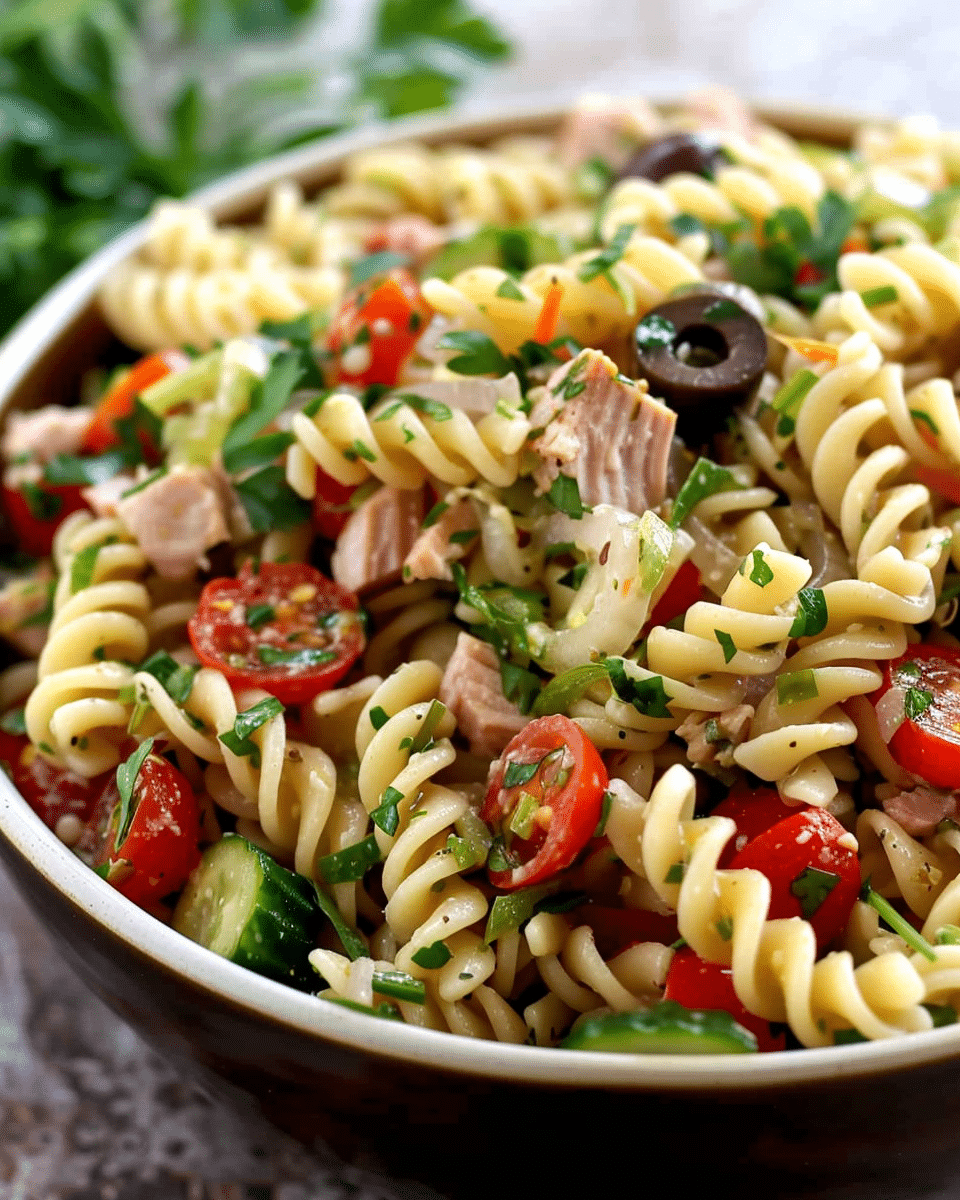 Mediterranean‑Style Tuna Pasta Salad
