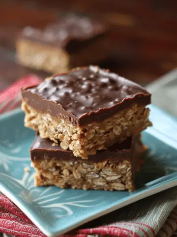 No-Bake Chocolate Peanut Butter Oat Bars