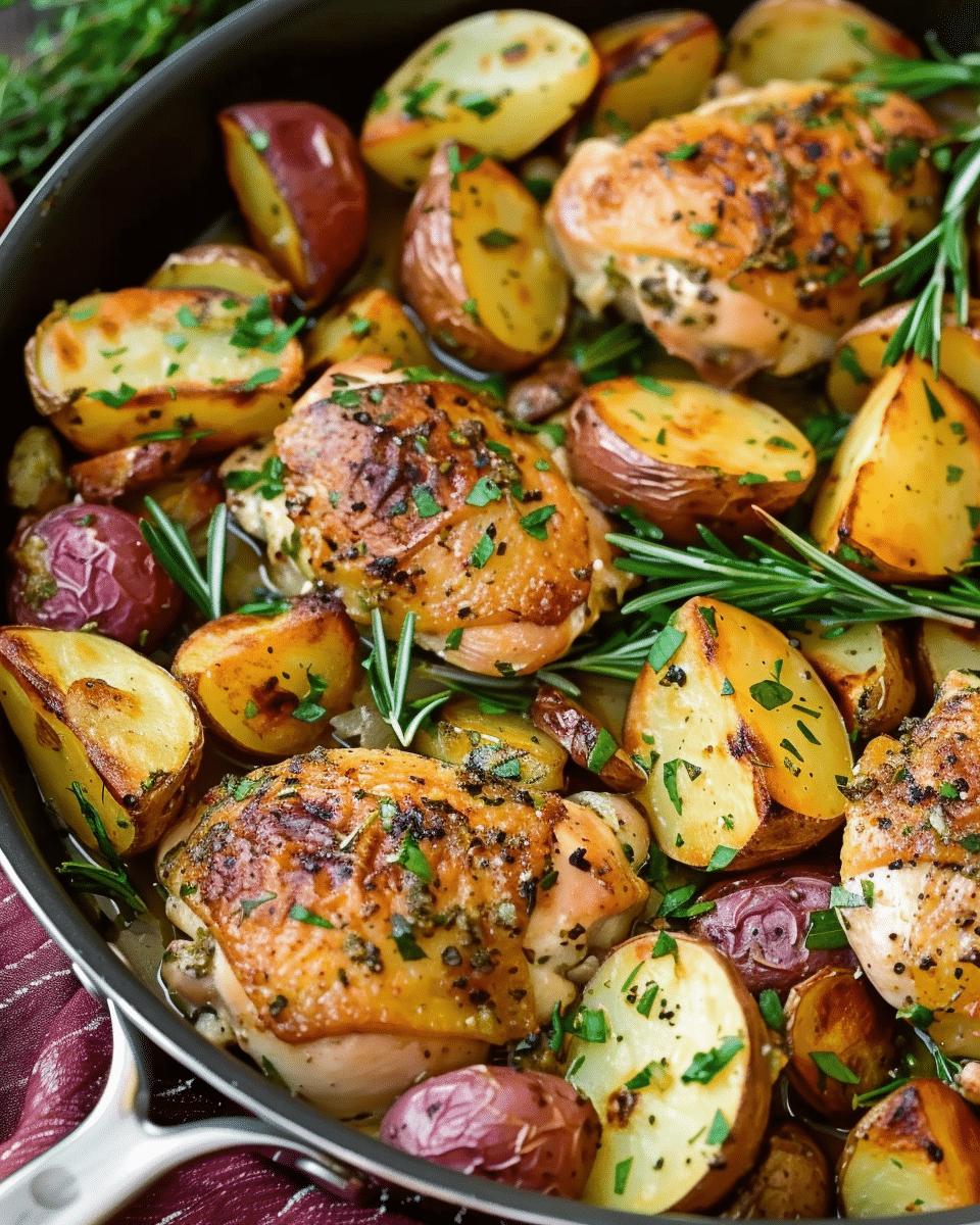 One-Pan Garlic Herb Chicken and Potatoes