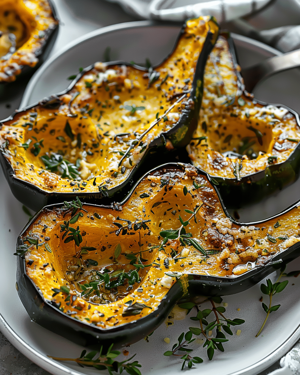 Parmesan Herb Roasted Acorn Squash
