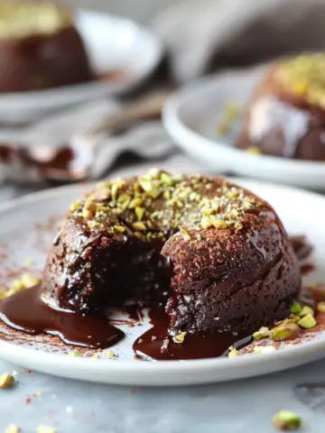 Pistachio Chocolate Lava Cakes