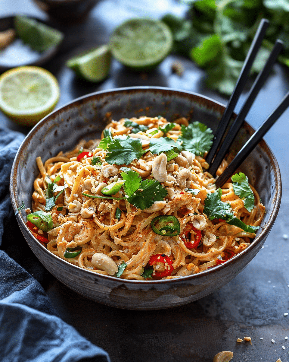Red Curry Peanut Noodles