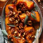 Roasted Butternut Squash with Candied Walnuts and Sage