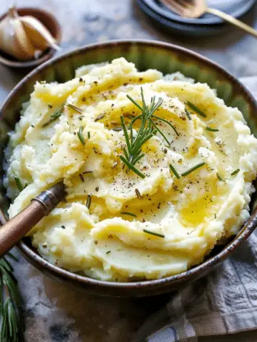 Roasted Garlic Mascarpone Mashed Potatoes