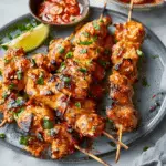 Spicy Bang Bang Chicken Skewers