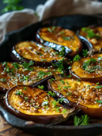 Sticky Garlic Eggplant