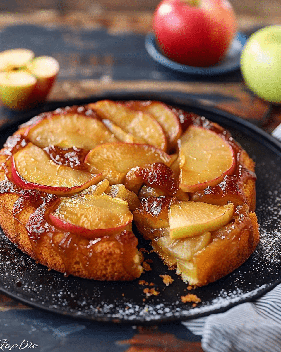 Stovetop Apple Upside Down Cake